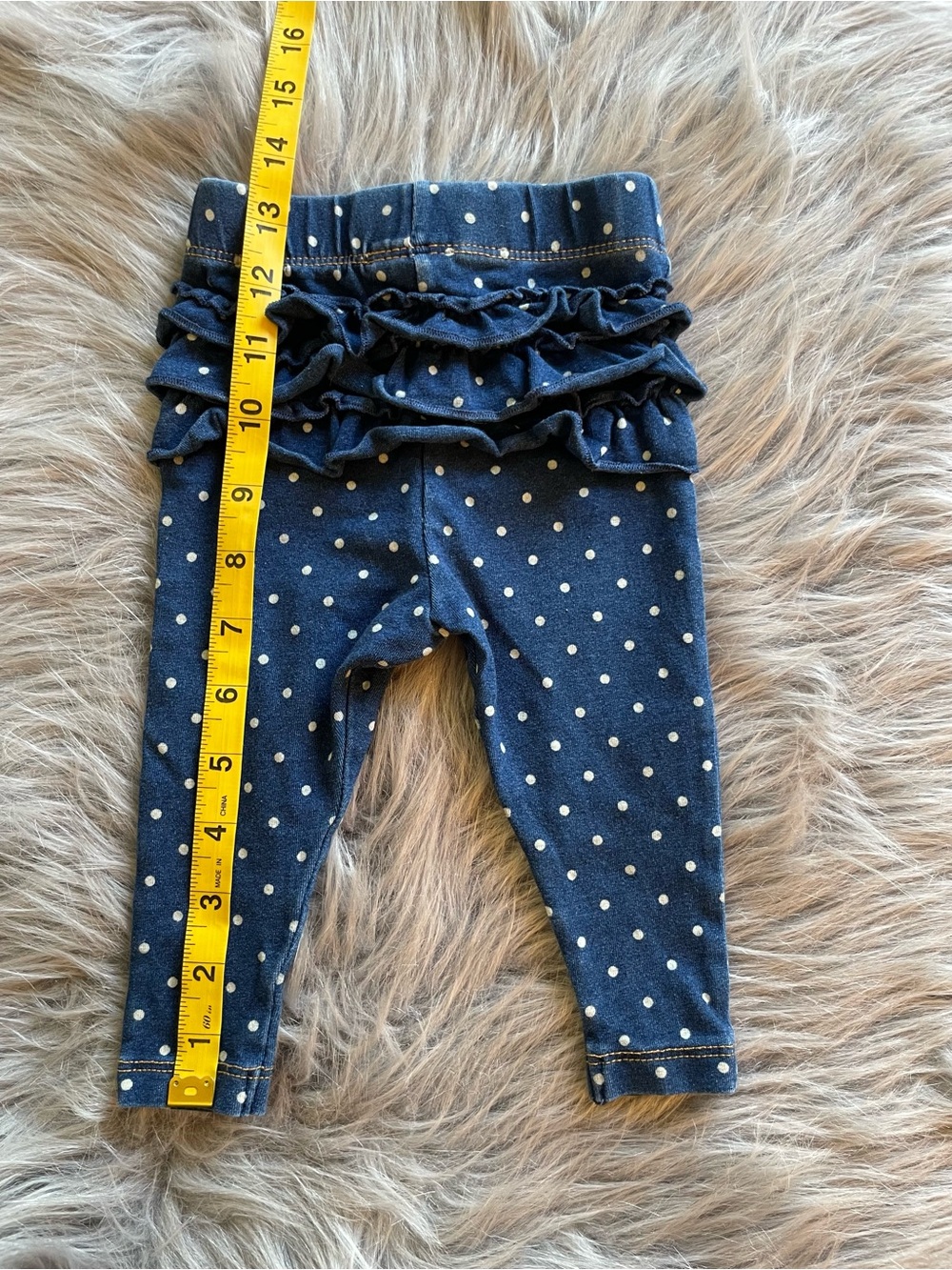 🌭Girls Navy Polka Dot Leggings - Picture 4 of 4